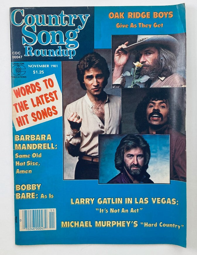 VTG Country Song Roundup Magazine November 1981 Oak Ridge Boys No Label