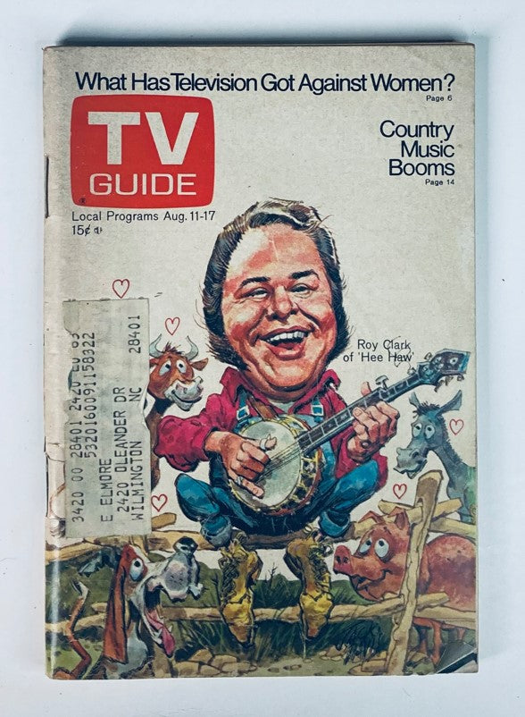 TV Guide Magazine August 11 1973 #563 Roy Clark of 'Hee Haw' NC Ed.