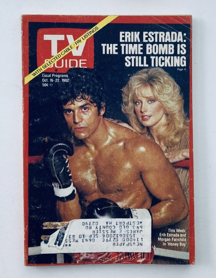 TV Guide Magazine October 16 1982 Erik Estrada, Morgan Fairchild Providence Ed.