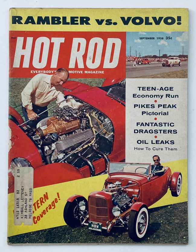 VTG Hot Rod Magazine September 1958 Vol 11 No. 9 Pikes Peak Pictorial