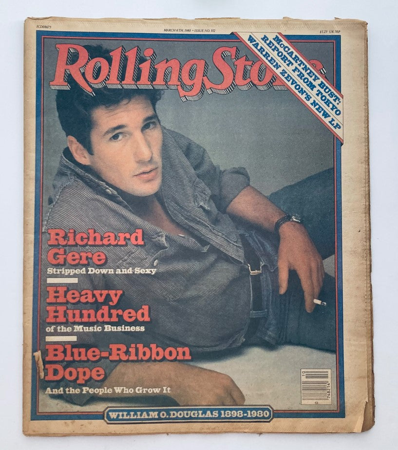 VTG Rolling Stone Magazine March 6 1980 No. 312 Richard Gere No Label