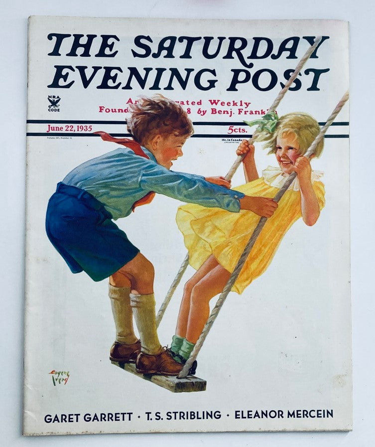 The Saturday Evening Post Magazine June 22 1935 The Certificate No Label