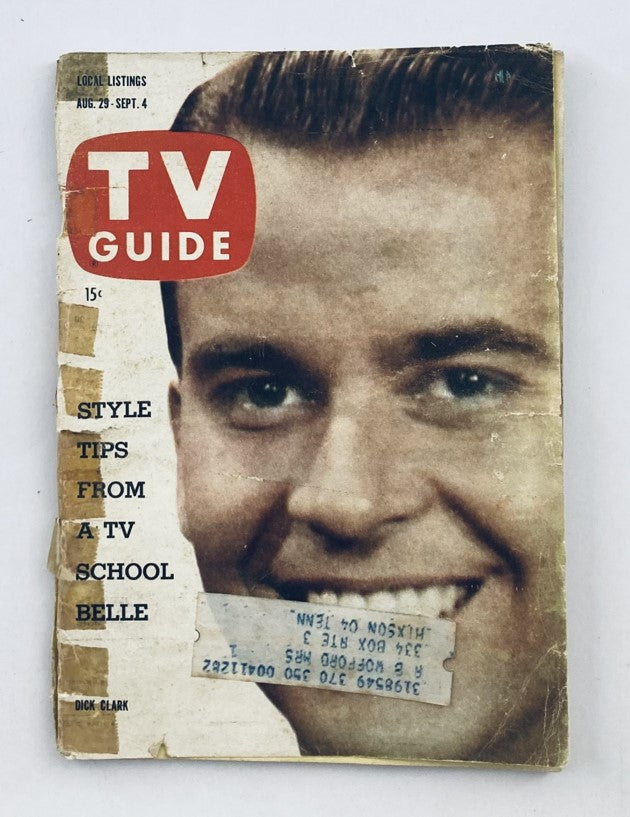 TV Guide Magazine August 29 1959 #335 Dick Clark Georgia Ed.