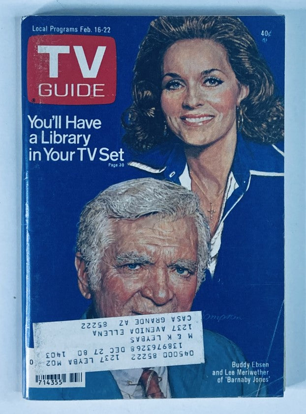 TV Guide Magazine February 16 1980 #1403 Buddy Ebsen, Lee Meriwether Phoenix Ed.