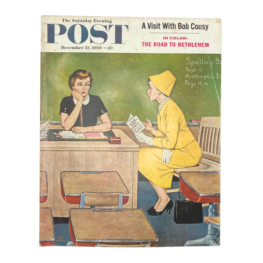 Saturday Evening Post Magazine December 12 1959 Mrs. H & John - Sewell No Label