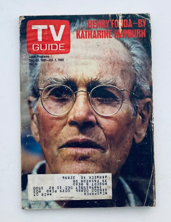 TV Guide Magazine December 26 1981 Henry Fonda Providence Ed.