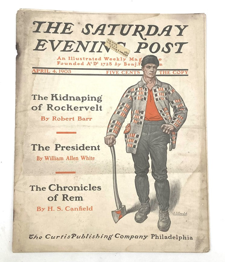 Saturday Evening Post Illustrated Cover April 4 1903 The Chronicles of Rem