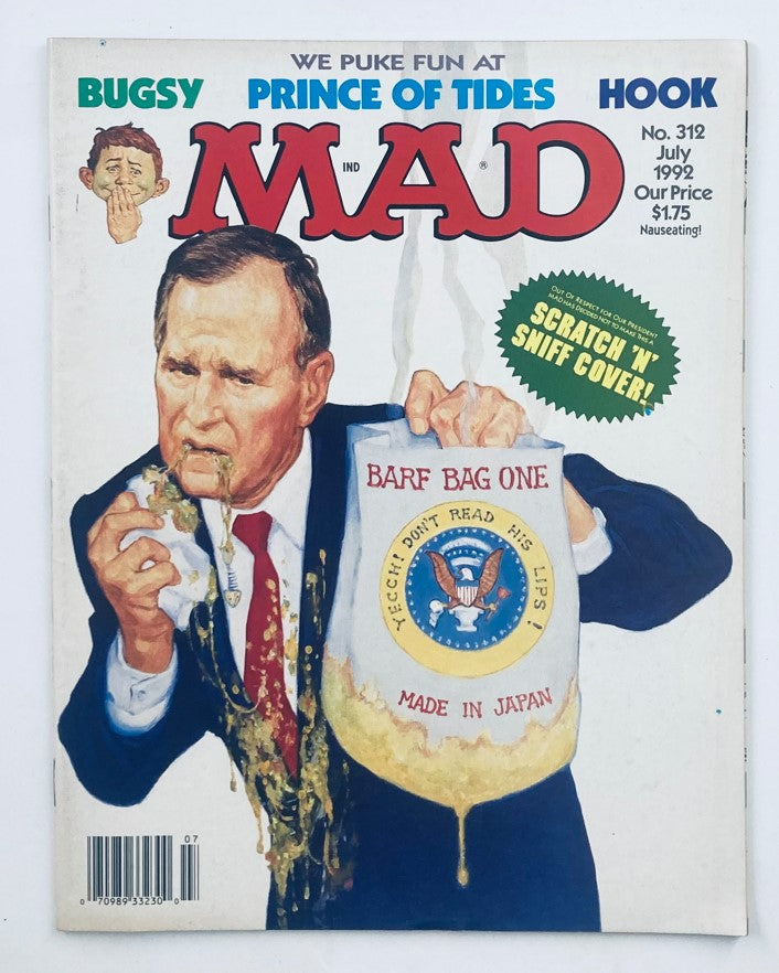 Mad Magazine July 1992 No. 312 Buggy Movie Satire 6.0 FN Fine No Label