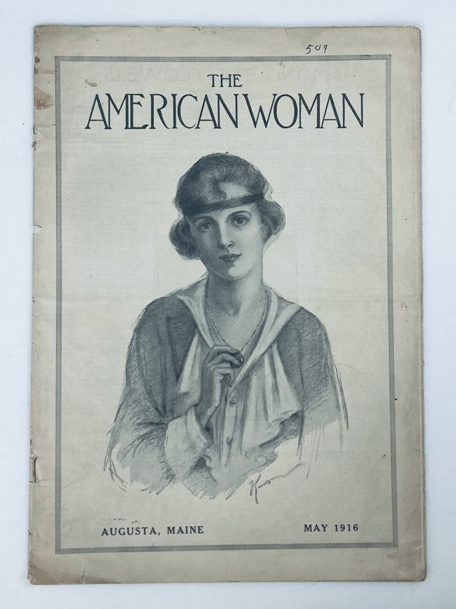 VTG The American Woman Magazine May 1916 Augusta, Maine No Label