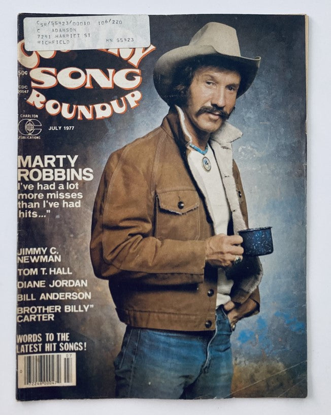 VTG Country Song Roundup Magazine July 1977 Marty Robbins and Jimmy C. Newman