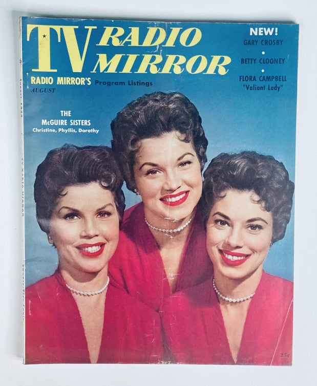 VTG TV Radio Mirror Magazine August 1955 Vol 44 #3 The McGuire Sisters No Label