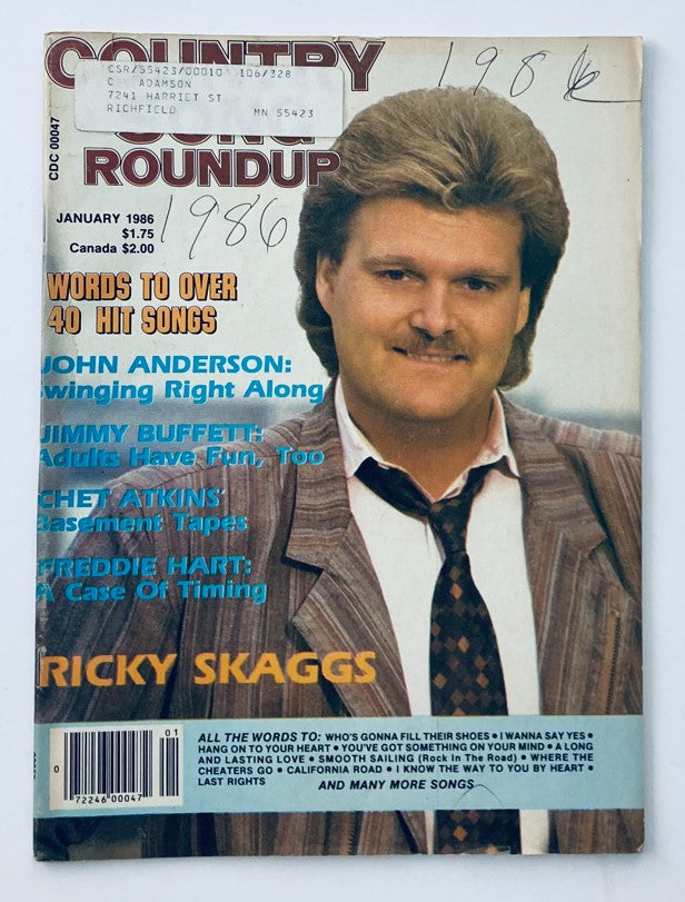 VTG Country Song Roundup Magazine January 1986 Ricky Skaggs & John Anderson