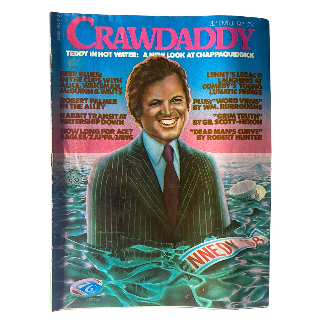 VTG Crawdaddy Magazine September 1975 Ted Kennedy in Hot Water No Label