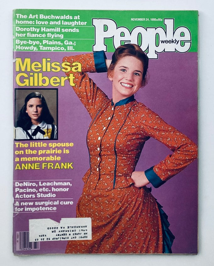Cover of VTG People Extra Weekly Magazine dated November 24, 1980, featuring Melissa Gilbert. The magazine highlights pop culture, memorabilia, and celebrity stories from the late 1970s and early 1980s.