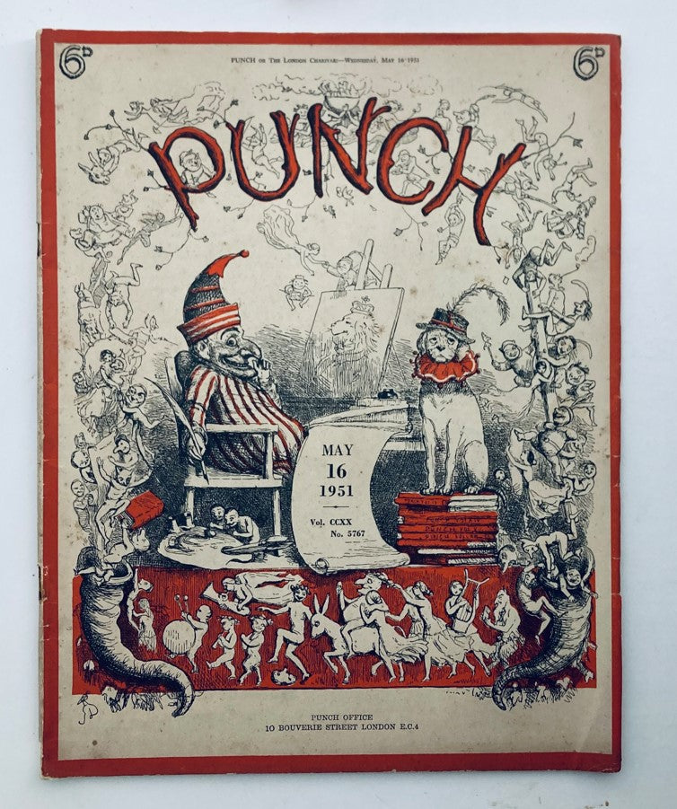 Punch Magazine May 16 1951 Vol 220 No. 5767 WWII Cartoon & Humour No Label