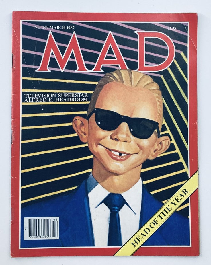 Mad Magazine March 1987 No. 269 Alfred E. Headroom 4.0 VG Very Good No Label