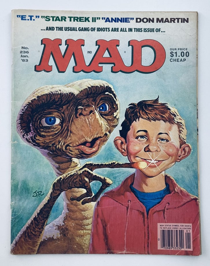 Mad Magazine January 1983 No. 236 E.T. and Star Trek II 6.0 FN Fine No Label