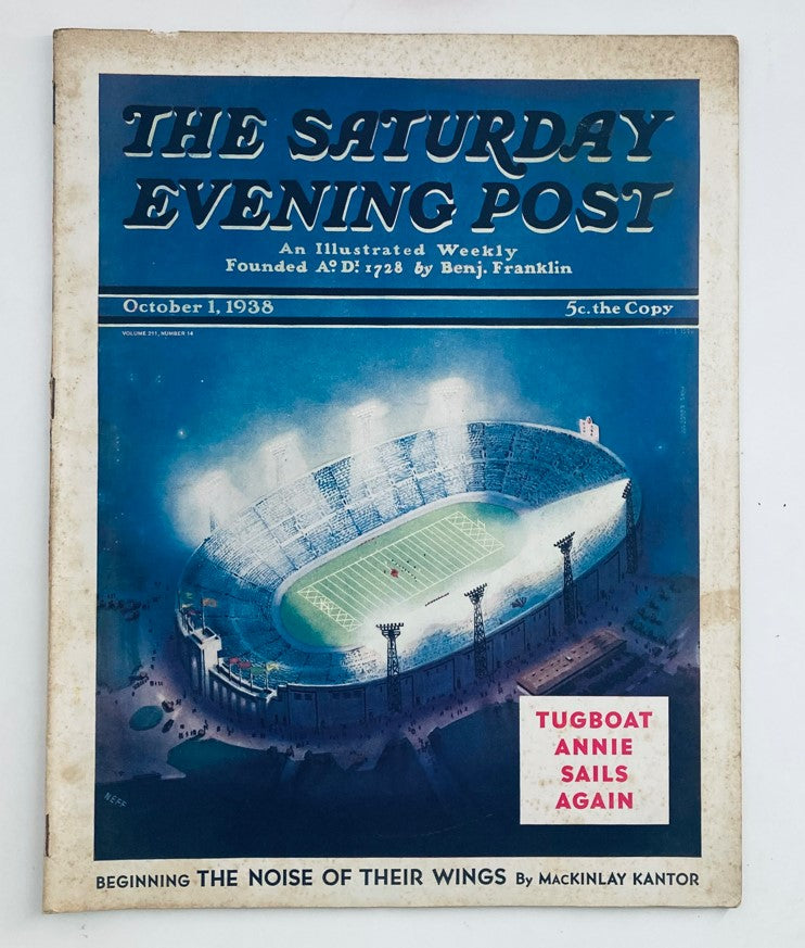 The Saturday Evening Post Magazine October 1 1938 Annie Sails Again No Label