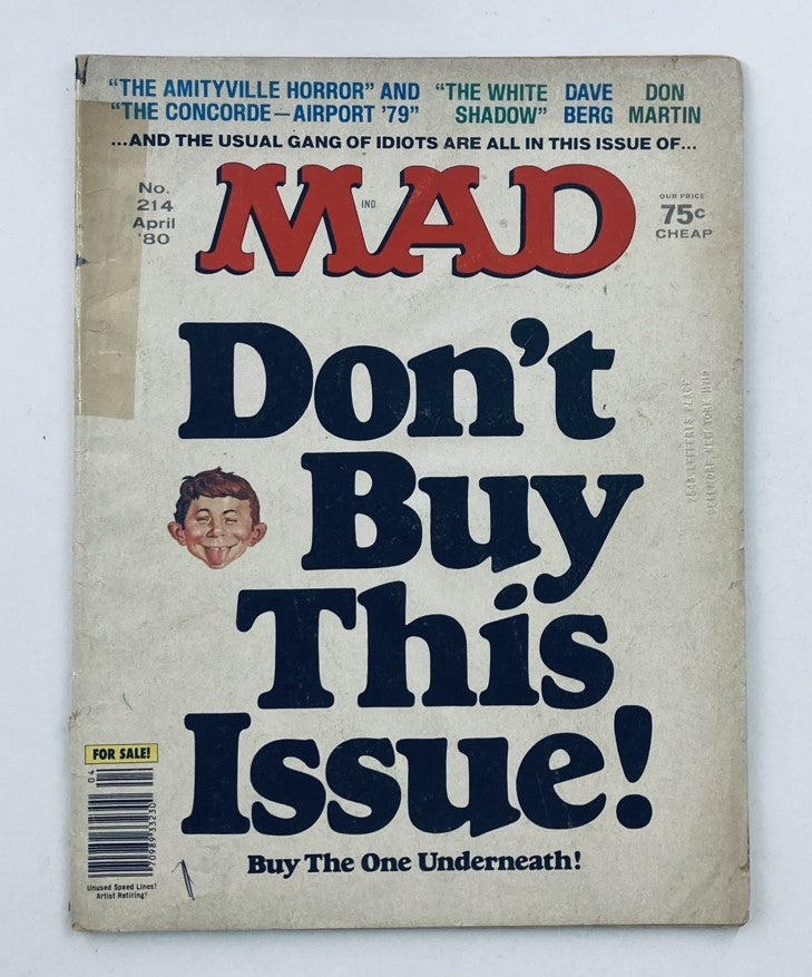 Mad Magazine April 1980 No. 214 The Amityville Horror 2.0 Good No Label