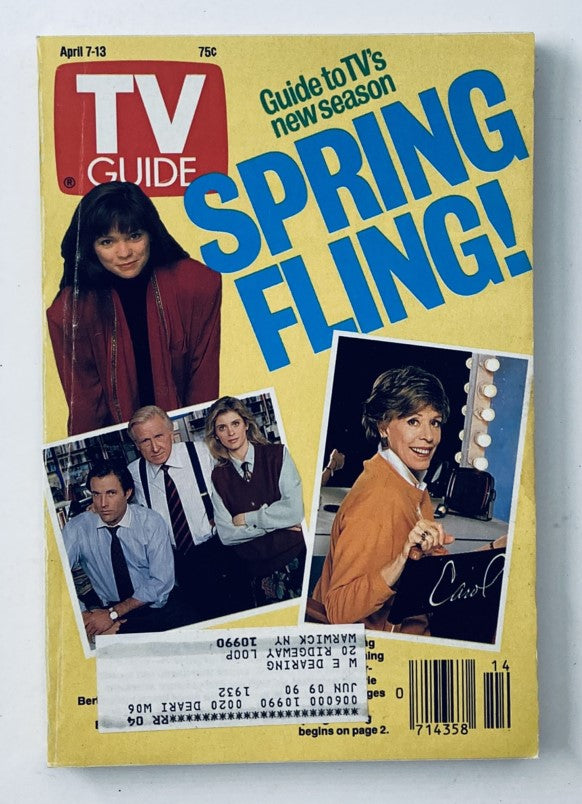 TV Guide Magazine April 7 1990 Valerie Bertinelli, Carol Burnett NY Metro Ed.