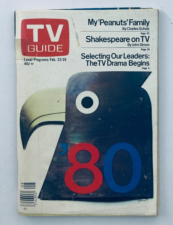 TV Guide Magazine February 23 1980 The TV Drama Begins NY Metro Ed. No Label