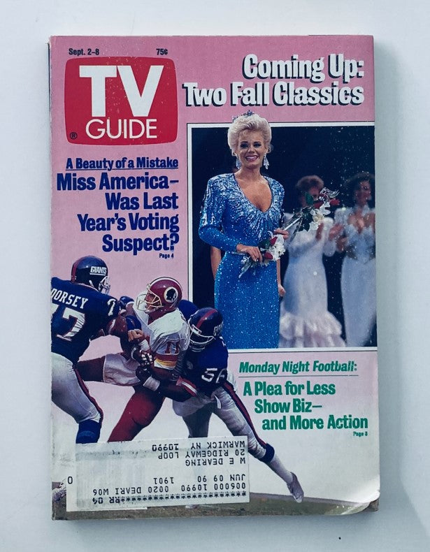 TV Guide Magazine September 2 1989 Gretchen Carlson, Mark Rypien NY Metro Ed.