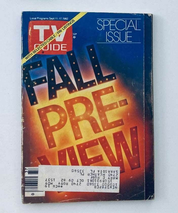 TV Guide Magazine September 11 1982 Fall Preview Special Tampa-Sarasota Ed.