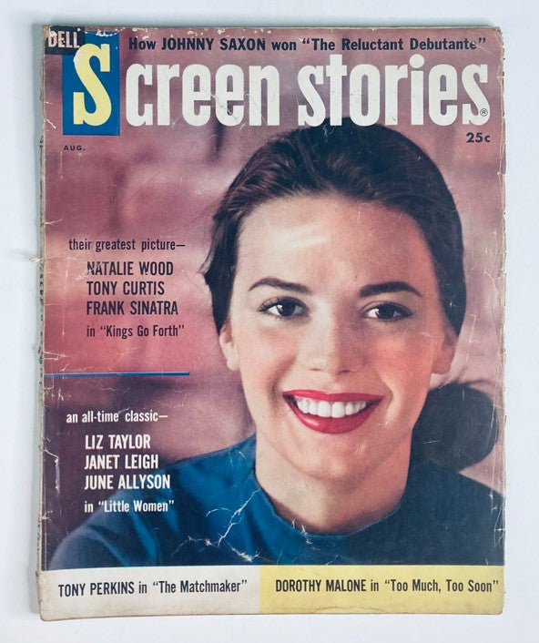 VTG Screen Stories Magazine August 1958 Vol 57 No. 7 Natalie Wood No Label