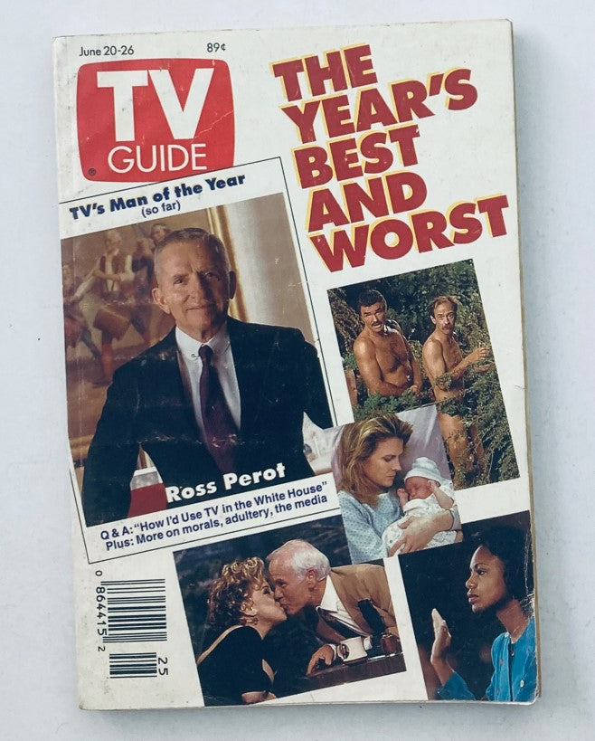 TV Guide Magazine June 20 1992 Ross Perot Maine Ed. No Label