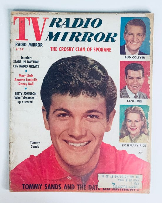 VTG TV Radio Mirror Magazine July 1957 Vol 48 #2 Tommy Sands, Rosemary Rice