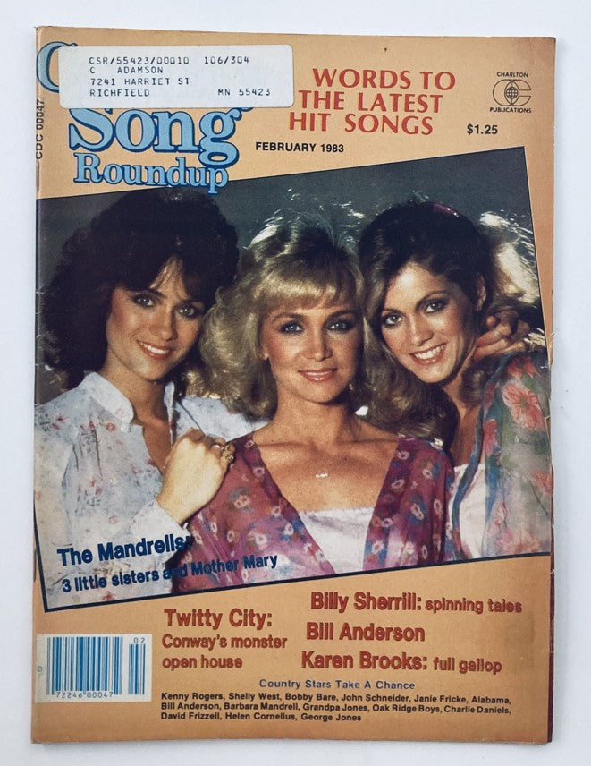 VTG Country Song Roundup Magazine February 1983 The Mandrells & Mother Mary