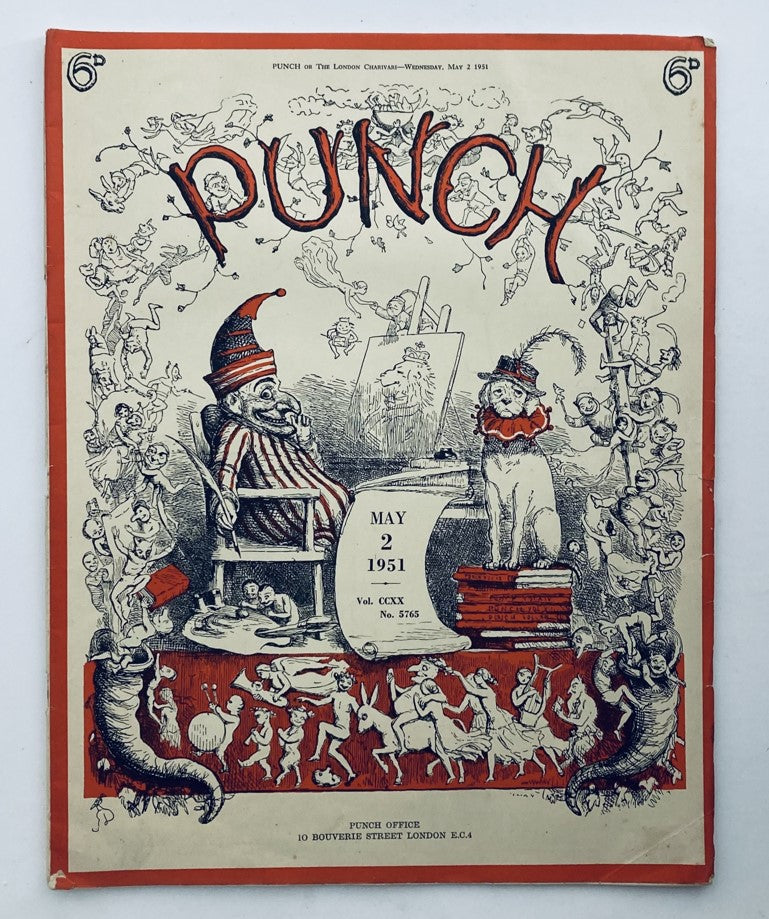 Punch Magazine May 2 1951 Vol 220 No. 5765 WWII Cartoon & Humour No Label