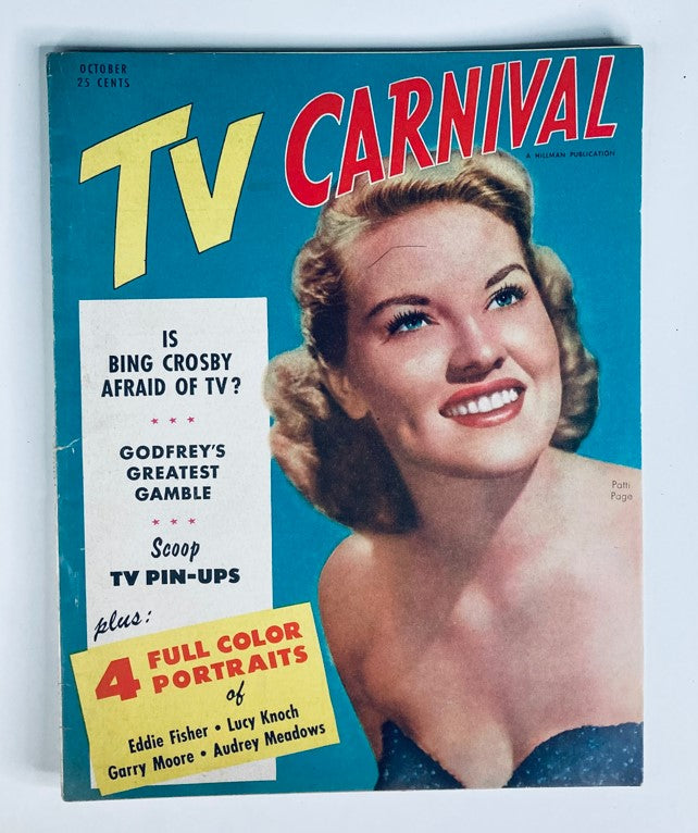 VTG TV Carnival Magazine October 1953 Vol 1 #1 Patti Page, Bing Crosby No Label