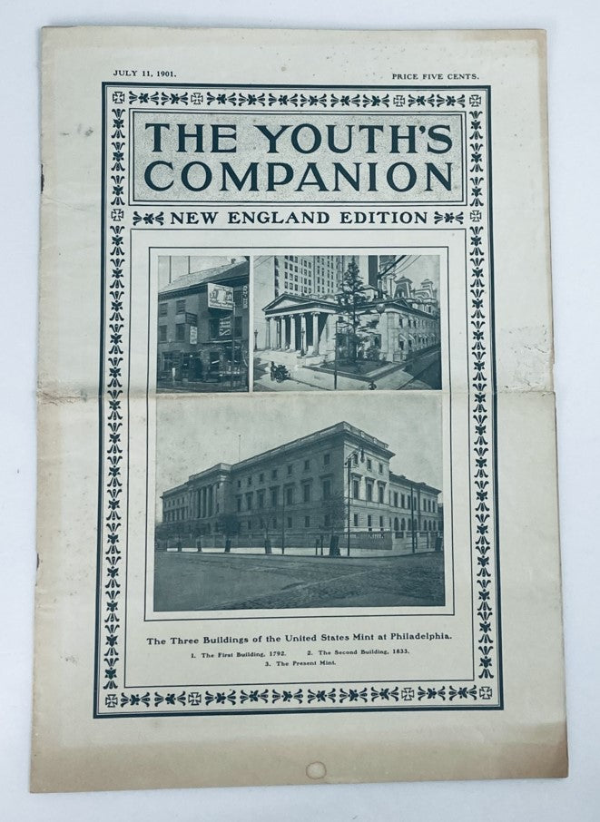 VTG The Youth's Companion Magazine July 11 1901 U.S. Mint at P.A. No Label