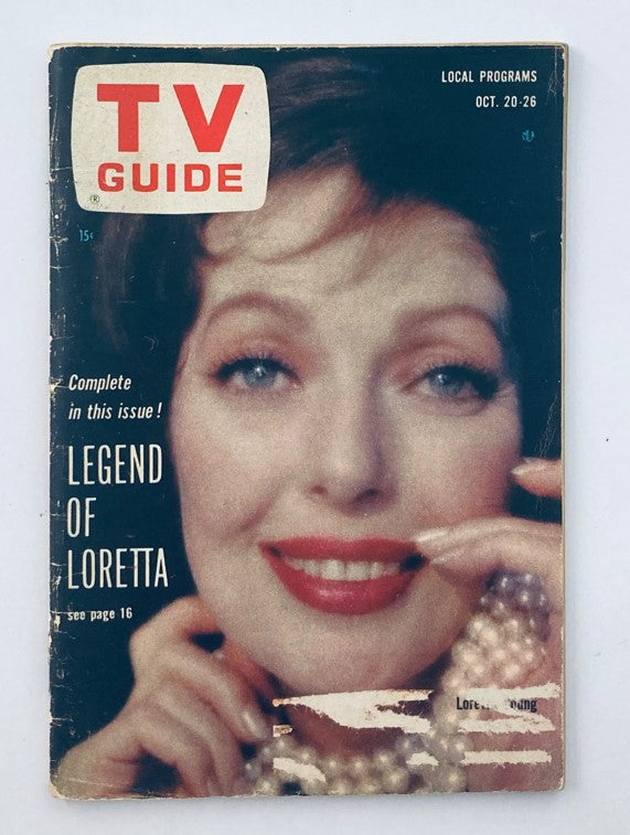 TV Guide Magazine October 20 1962 #499 Loretta Young Southeast TX Ed.