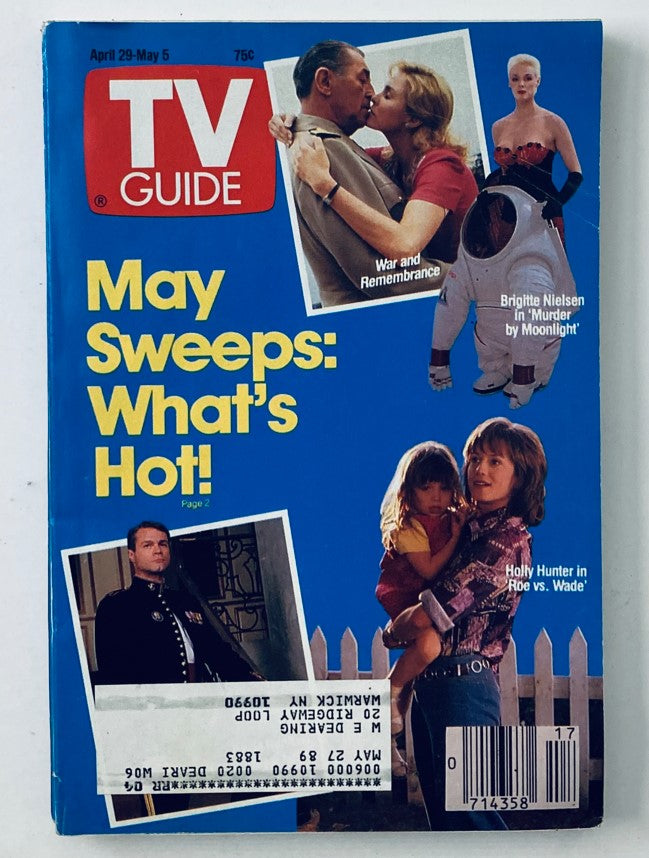 TV Guide Magazine April 29 1989 Ali Grant, Holly Hunter NY Metro Ed.