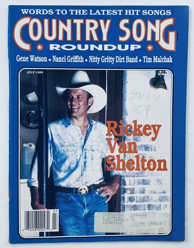 VTG Country Song Roundup Magazine July 1989 Ricky Van Shelton & Gene Watson