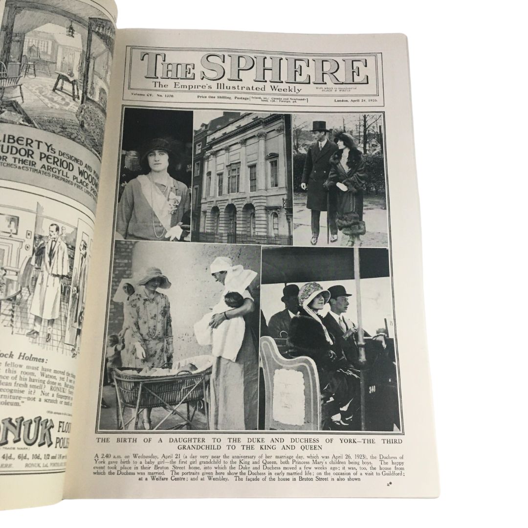 The Sphere Newspaper April 24 1926 The Duke & Duchess of York Birth of Daughter