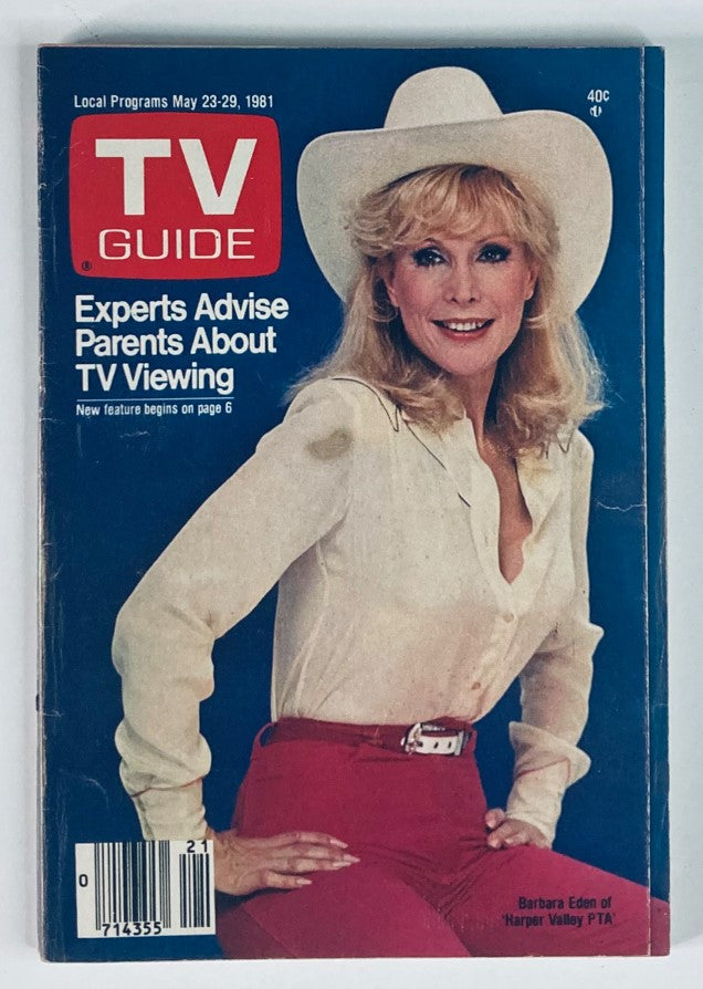 TV Guide Magazine May 23 1981 #1469 Barbara Eden Nashville Ed. No Label