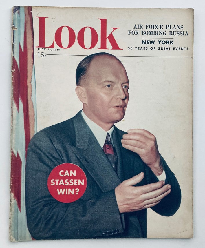 VTG Look Magazine June 22 1948 Vol 12 No. 13 Harold E. Stassen No Label