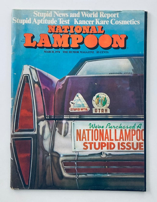 Vtg National Lampoon Magazine March 1974 - The Long and Shortage of It - No Label - Rare Collectible