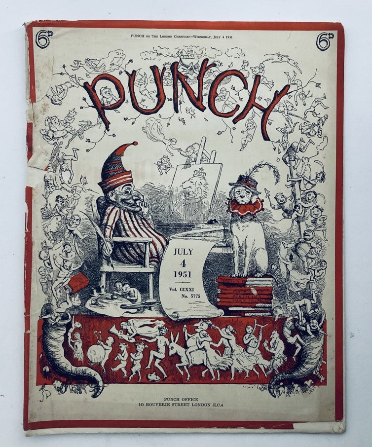 Punch Magazine July 4 1951 Vol 221 No. 5775 WWII Cartoon & Humour No Label