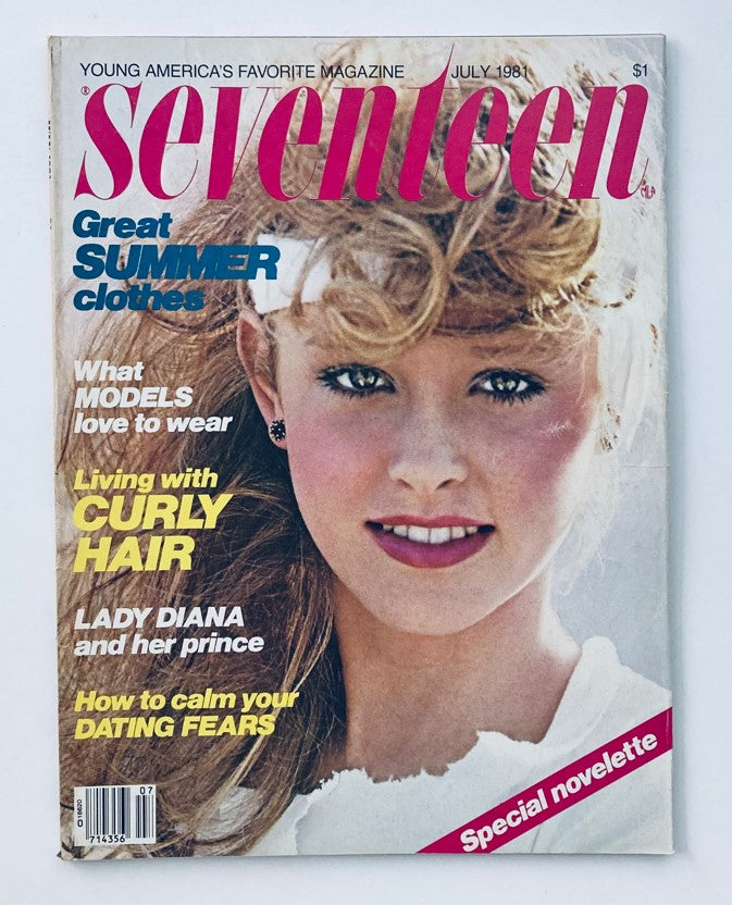 VTG Seventeen Magazine July 1981 Cover Girl Pam Gidley Princess Diana