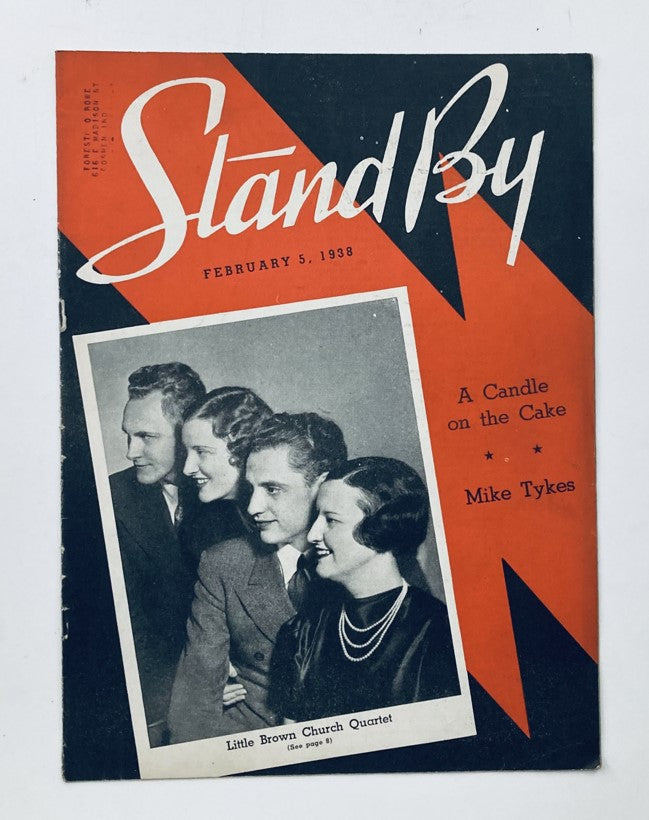 VTG Stand By Magazine February 5 1938 Little Brown Church Quartet & Mike Tykes