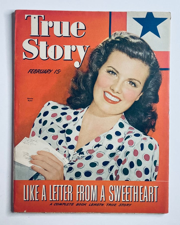 VTG True Story Magazine February 1944 Vol 50 No. 1 Sheila Ryan No Label