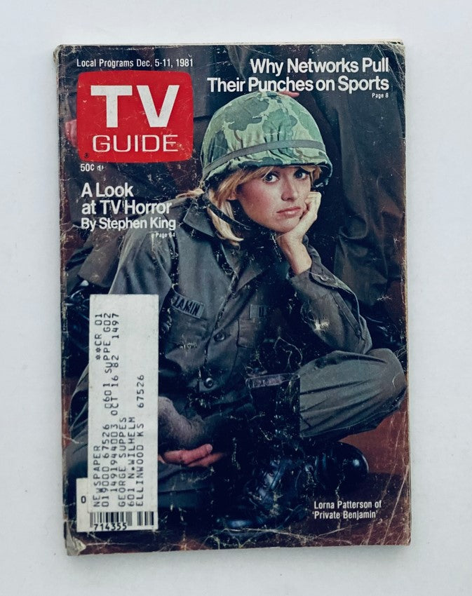 TV Guide Magazine December 5 1981 Lorna Patterson Kanasa State Ed.