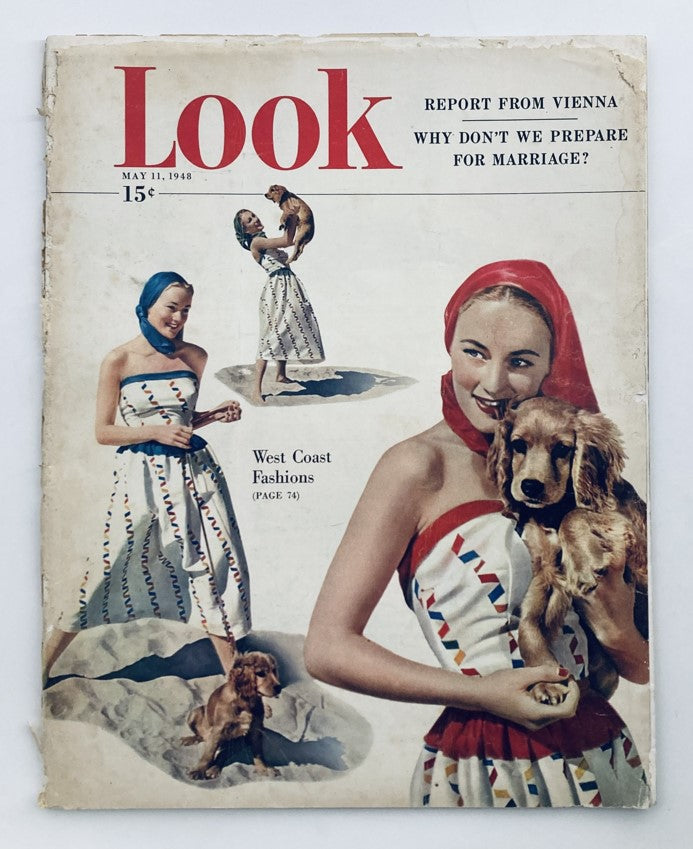 VTG Look Magazine May 11 1948 Vol 12 No. 10 West Coast Fashions No Label