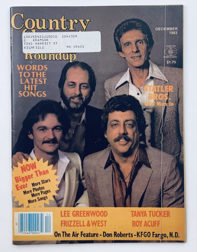 VTG Country Song Roundup Magazine December 1983 Statler Bros. Odd Man In