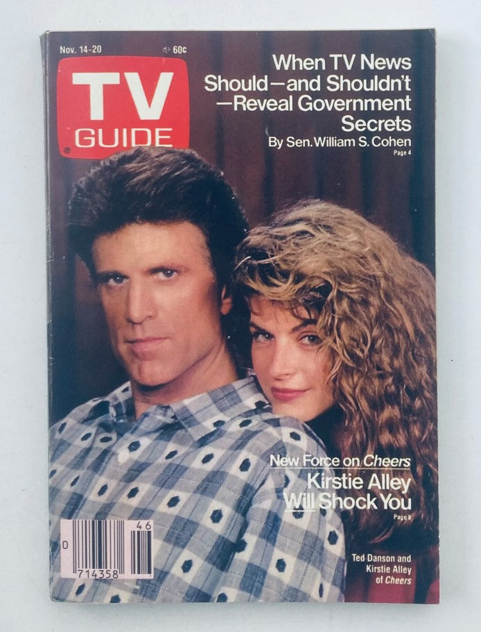 TV Guide Magazine November 14 1987 Ted Danson WA-Baltimore Ed. No Label