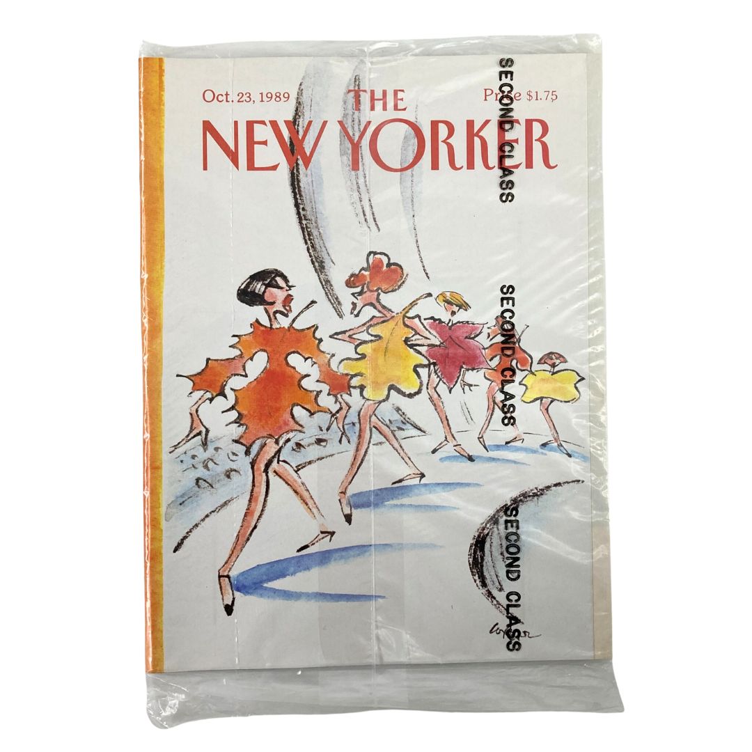 The New Yorker Full Magazine October 23 1989 Autumn Show VG Sealed No Label